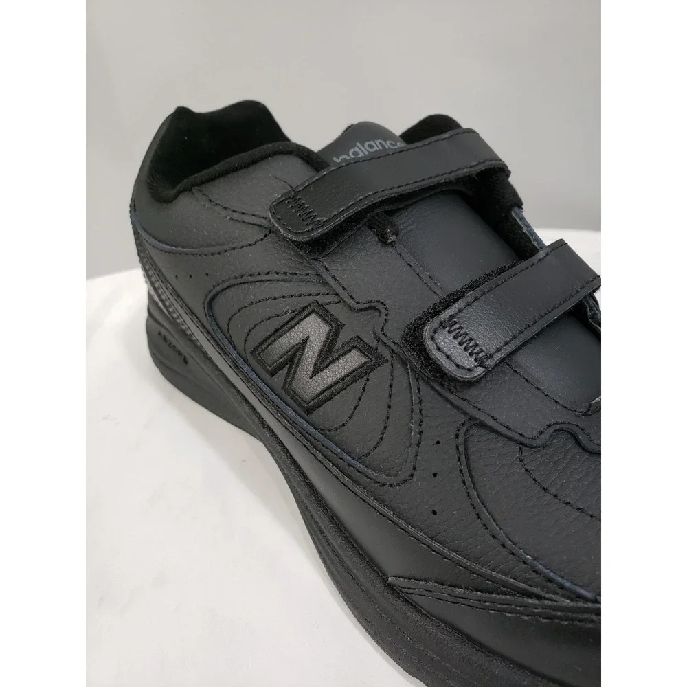 SIZE 9.5 WIDE New Balance 577 Hook &  Loop Black Walking Shoes 2EE WW577VK